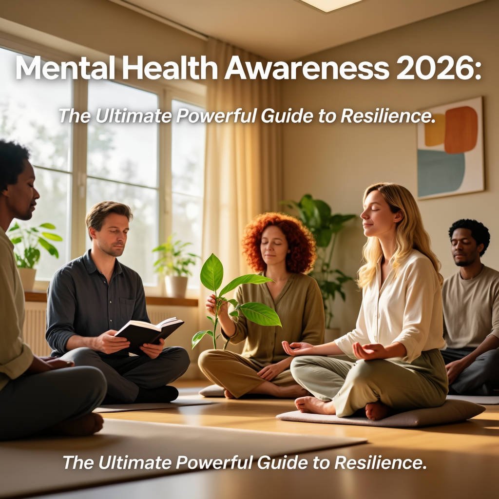 Group therapy session promoting Mental Health Awareness 2026 and emotional resilience through shared discussion and support